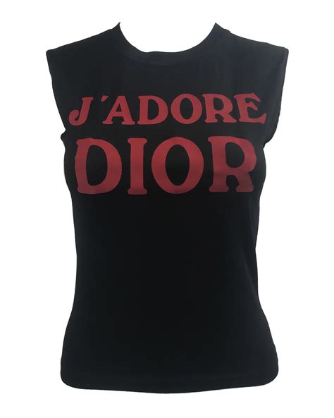 dior black crop top|j'adore Dior top vintage.